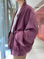 80-90s silk blouson(purple)