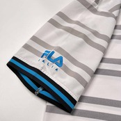 FILA GOLF フィラ ゴルフ ボーダー柄 半袖 ドライ ポロシャツ サイズ 3L /メンズ/ゴルフ/ホワイト×グレー×ブルー