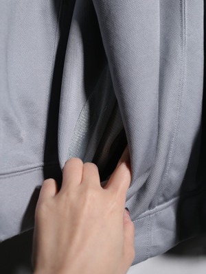 "JORDAN"  gray × violet good color over silhouette double -zip track jacket