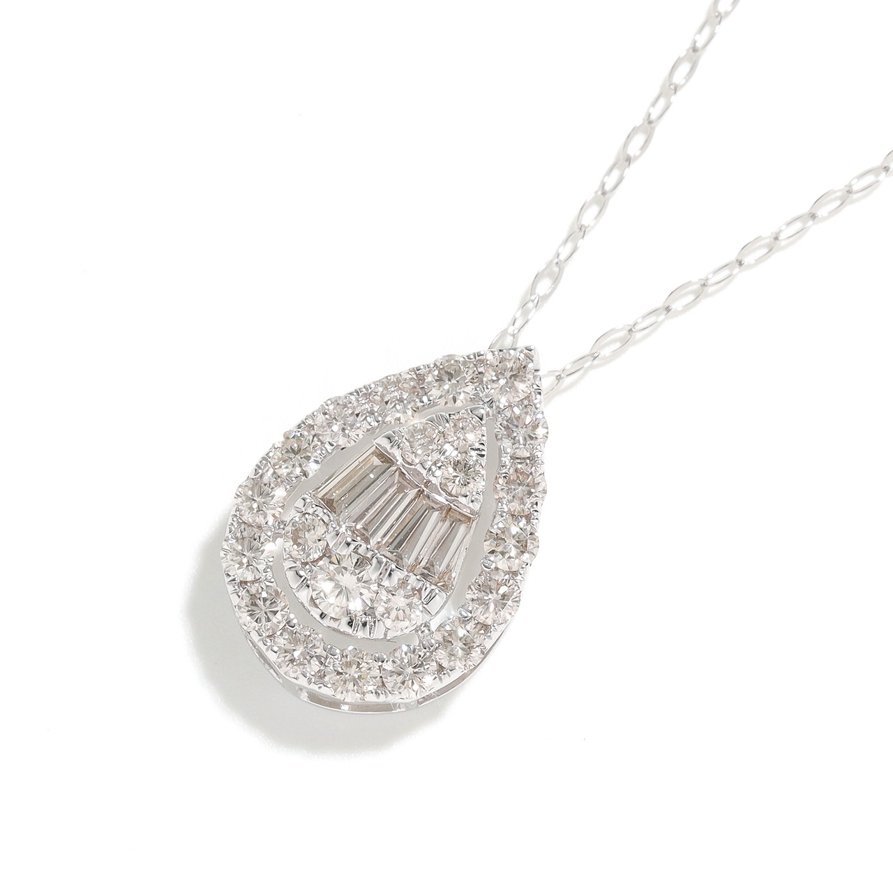 ダイヤモンド デザインペンダント K18(WG) / 1.000ct