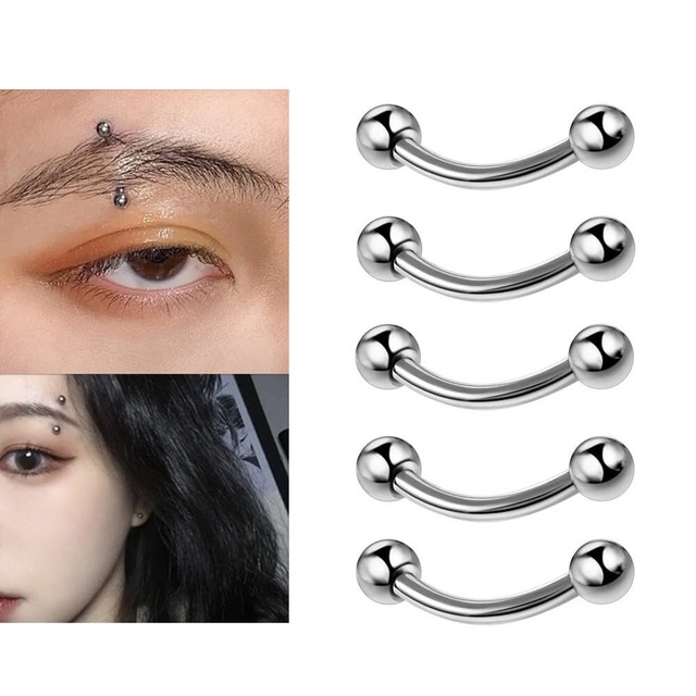 [DFsucces] 舌 眉 唇 腹 へそピアス ステンレス製 ボディピアス ピアス セット 男女兼用 ファッション アクセサリー