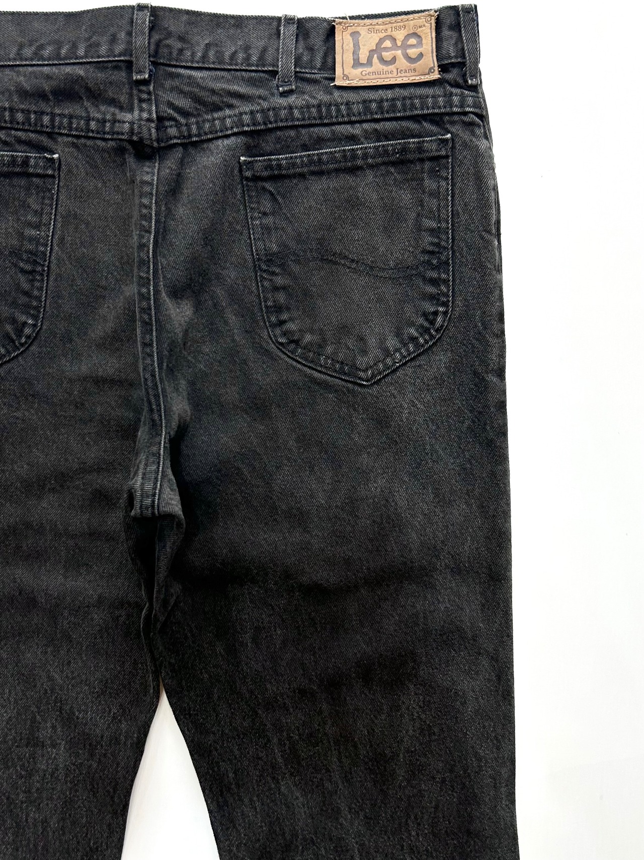 90s Lee 200 "BLACK" DENIM PANTS MADE IN USA Size W38L32→W38L31.5
