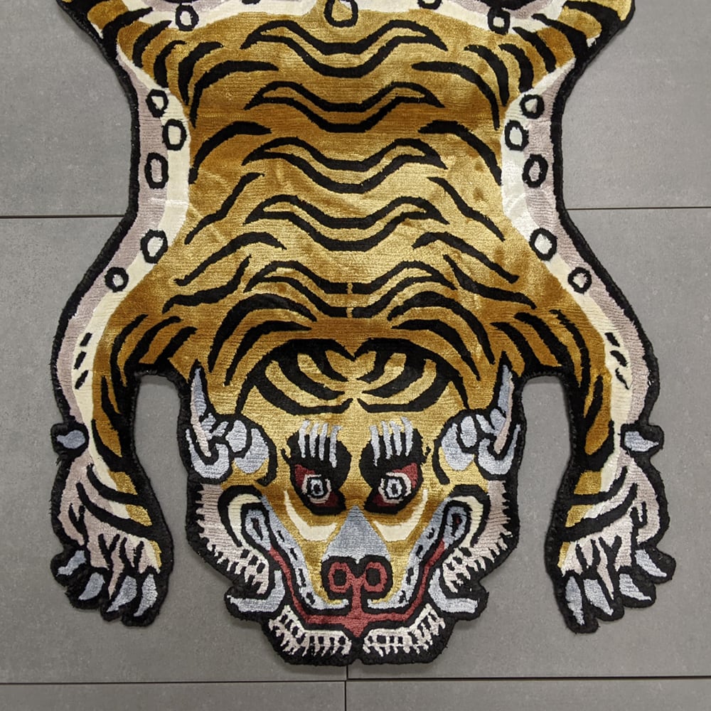 Tibetan Tiger Rug (Sサイズ シルク 063) チベタンタイガーラグ