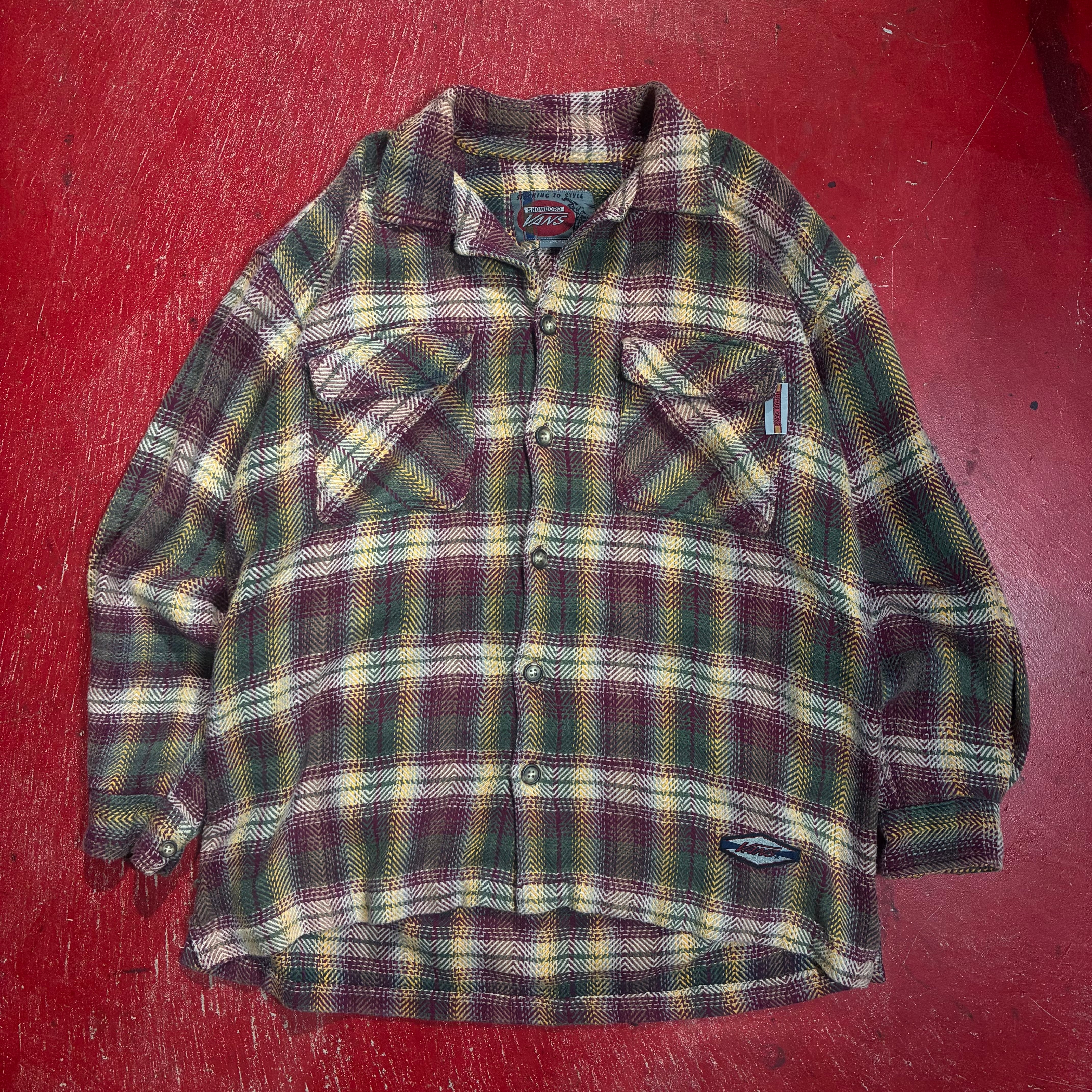 90s OLD VANS ヘビーネルシャツ 長袖シャツ | 古着屋 the moon