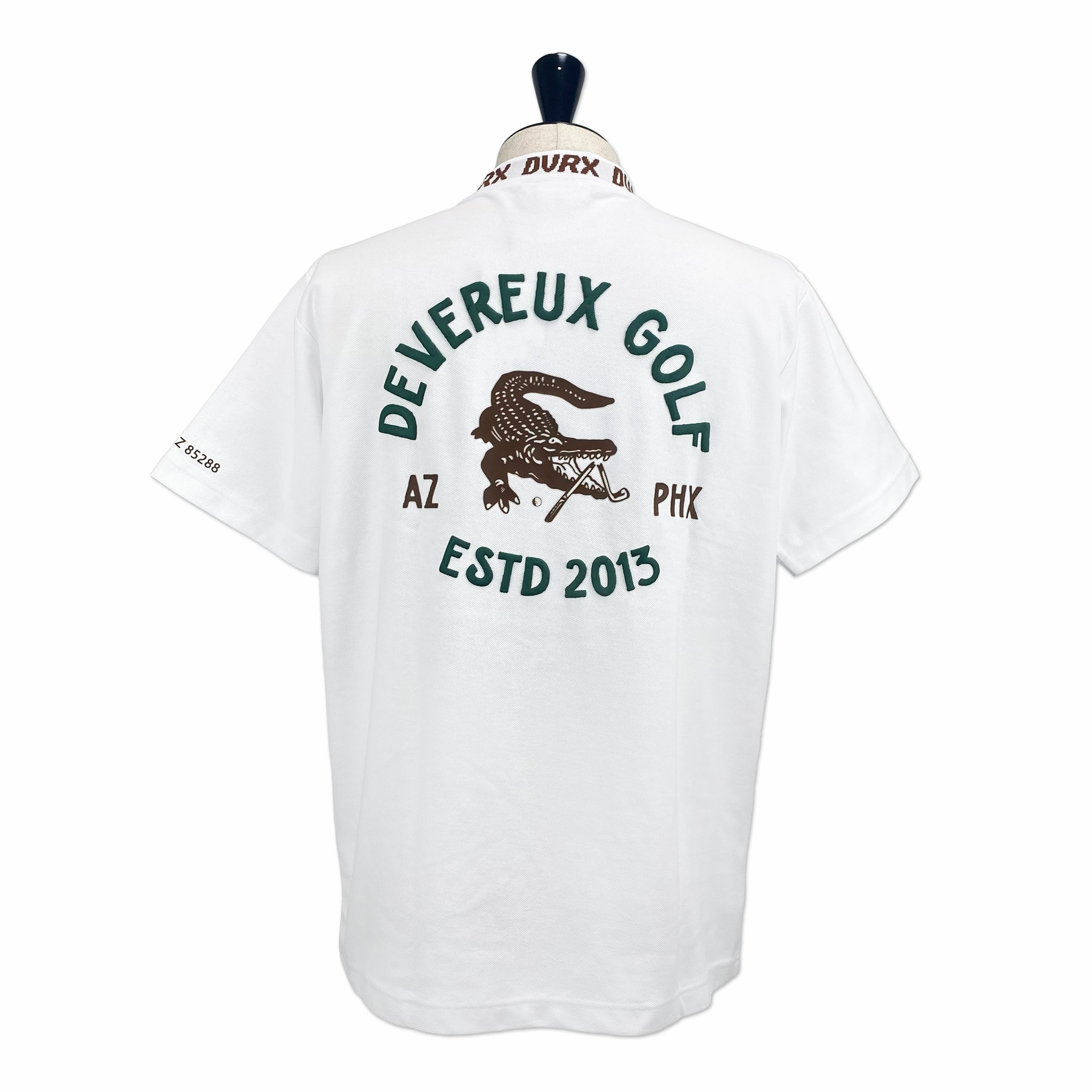 DEVEREUX GOLF】《MEN'S》Classic Logo Rib モックネッククロコTシャツ