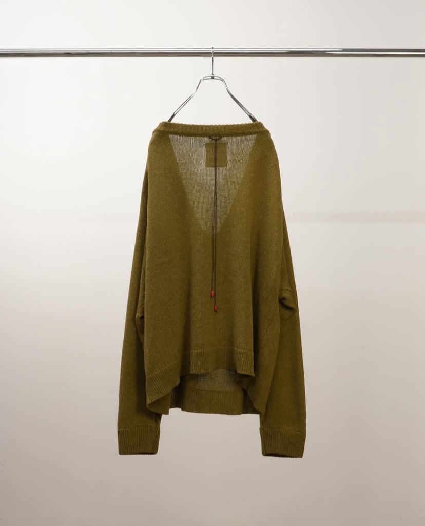 25AW】ANCELLM UV NECK KNIT (LIME) ANC-KN16 | IAAAM ONLINE STORE