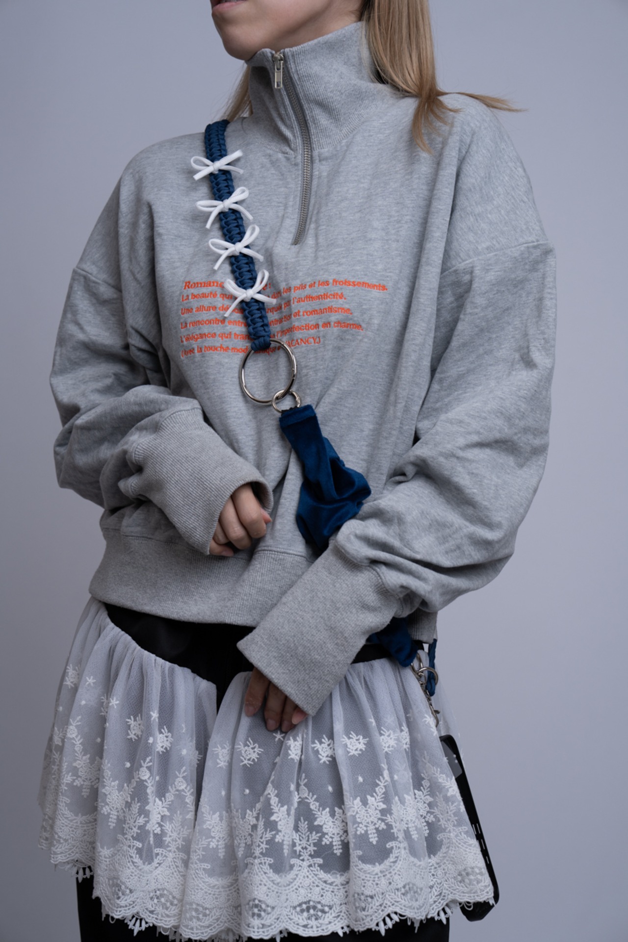 【残り9点】3way velour strap Navy