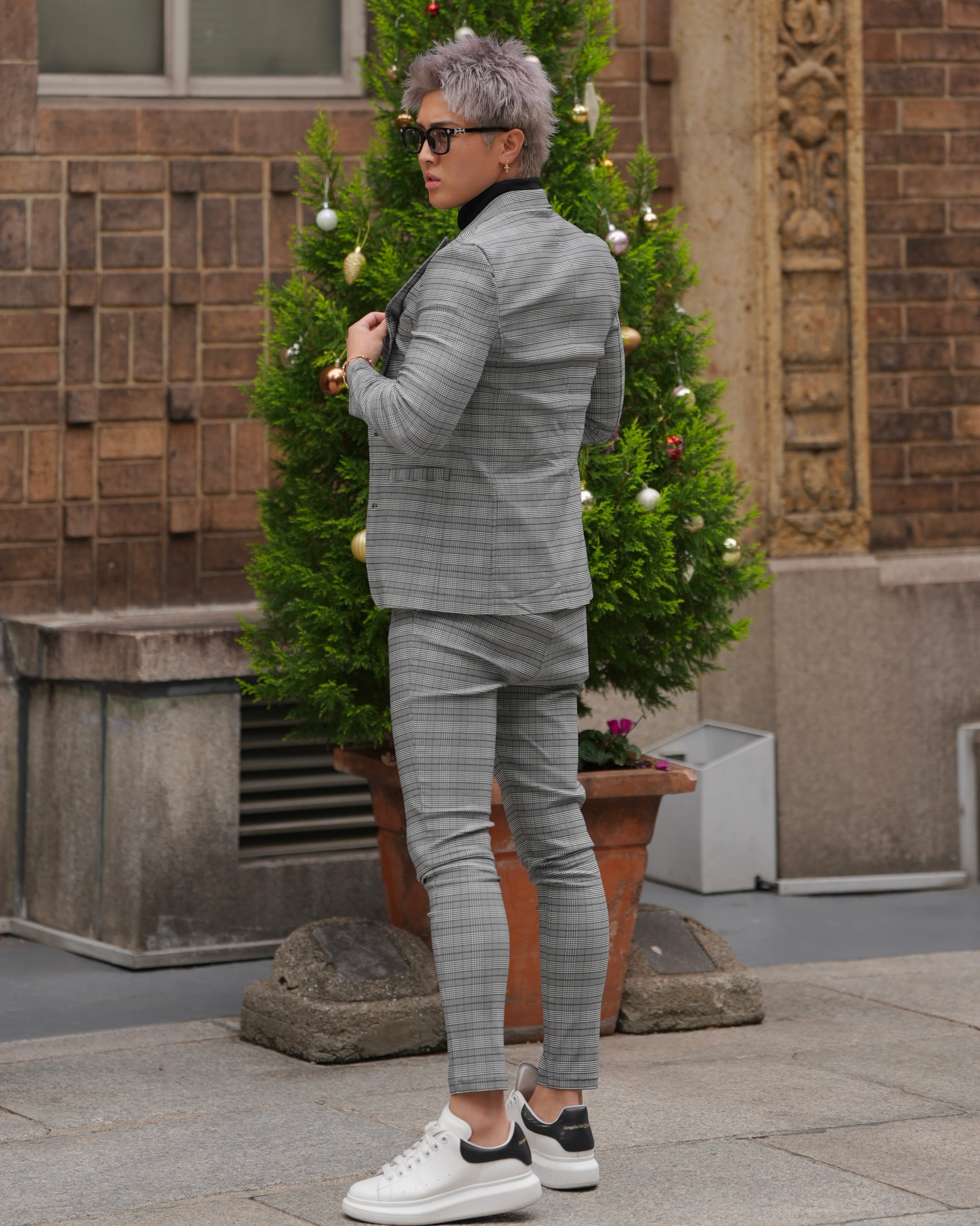 BELINDA チェック柄スーツセットアップ スラックス STRETCH CHECK PANTS | BELINDA OFFICIAL