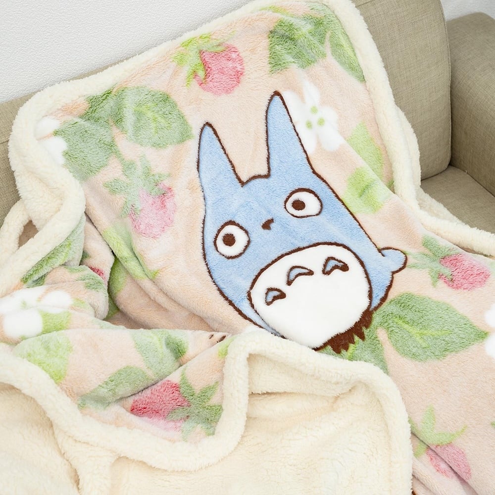 となりのトトロ シングル毛布/ひざ掛け いちご見つけ（9607） | す