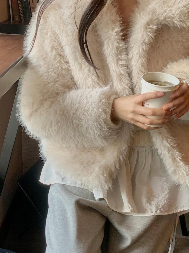 (予約) miel / Kind Fur Jacket 2color