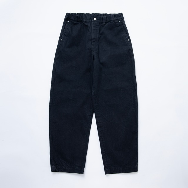 Denim wide pants (BLACK)