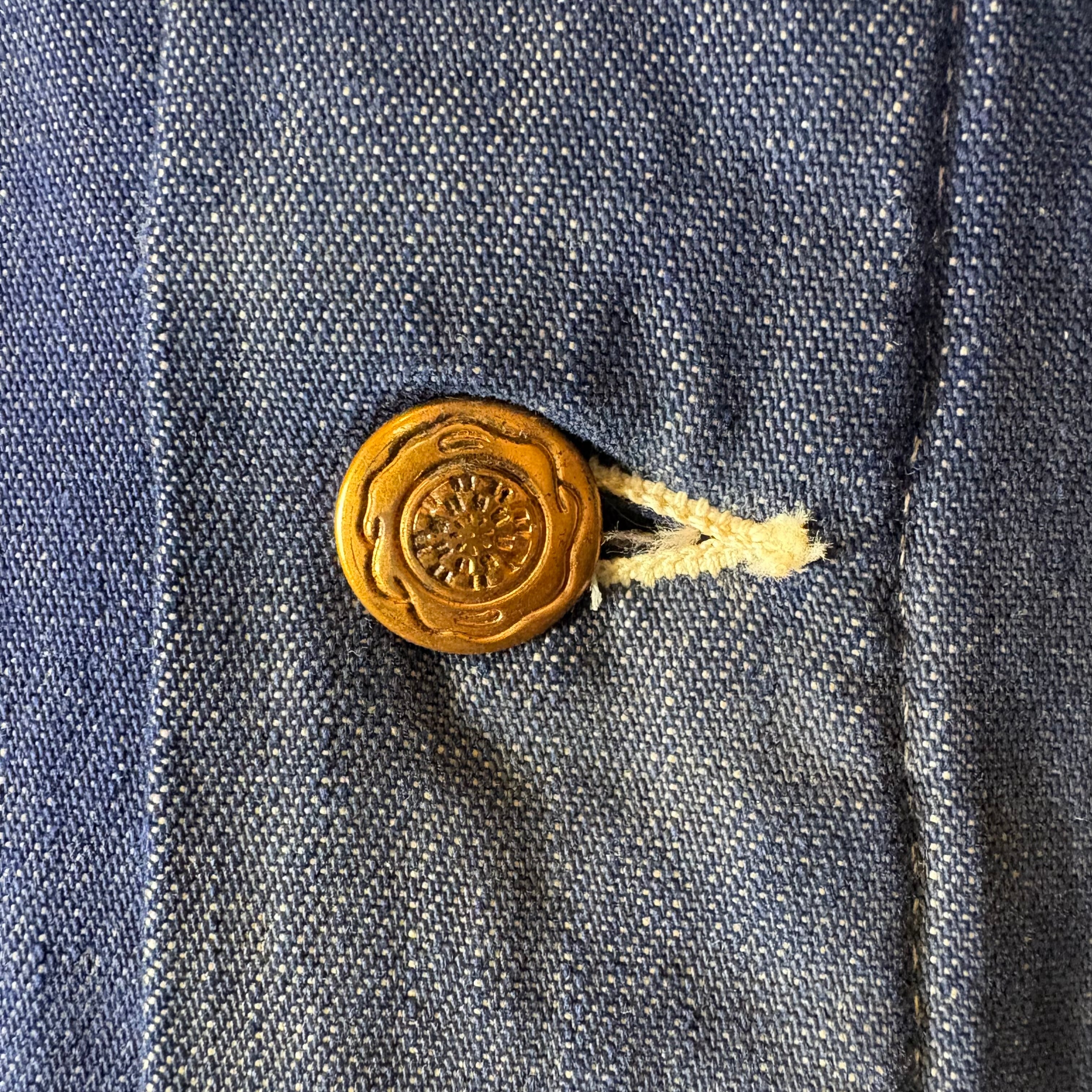 サイズ 46 70s BLUE BELL ブランケット付き デニム カバーオール