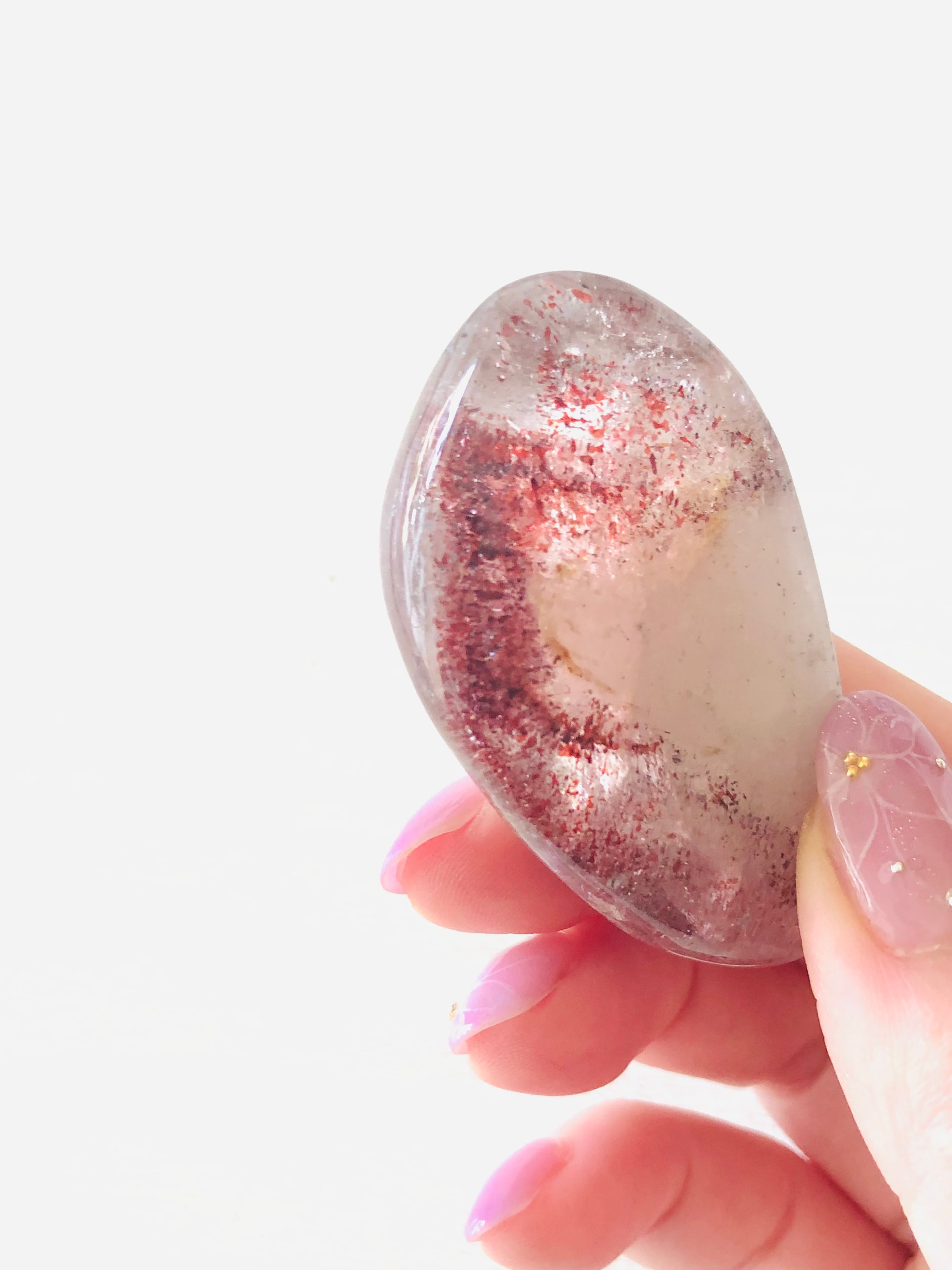 b、水晶のカットハートタンブル 水晶のカットハートタンブル | 虹色の星