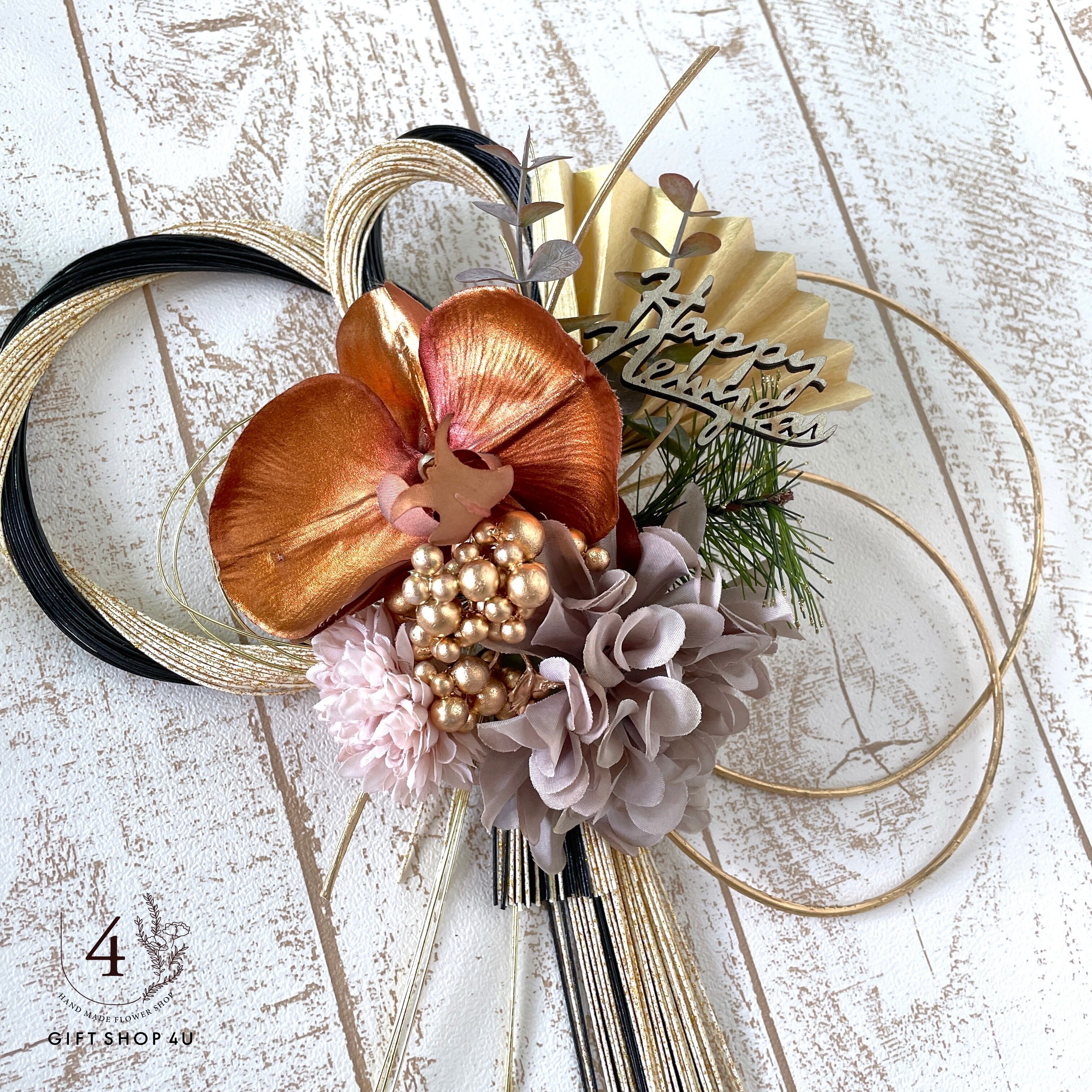 SALE♡パープルダリアのしめ縄リース♡お正月飾り 2025♡メルカリ便発送