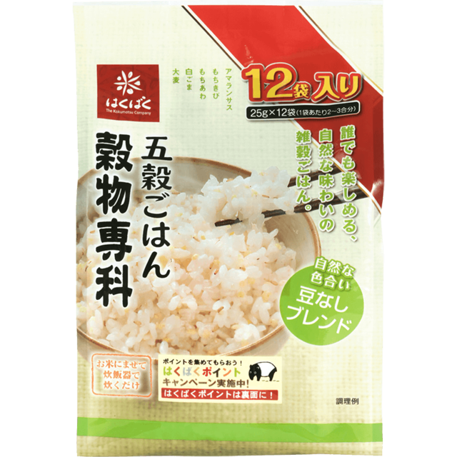 〈はくばく〉五穀ごはん穀物専科　300g（25g×12袋）