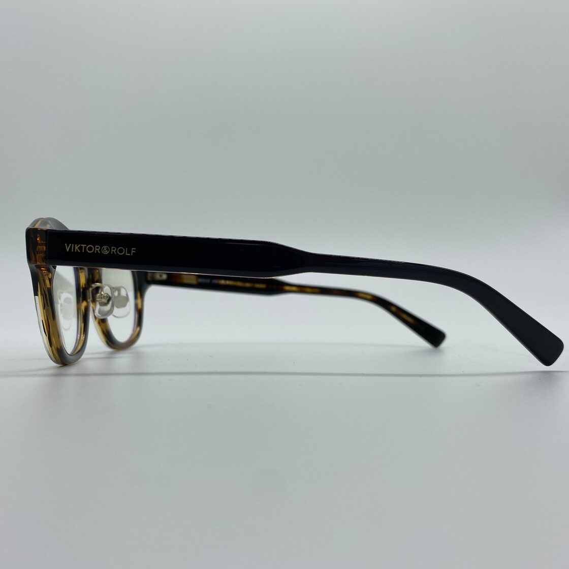 VIKTOR ROLF ヴィクター ロルフ 70-0196-3 ウェリントン型メガネ 黒 べっこうバイカラー Pay ID