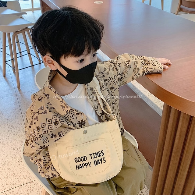 ワンショルダーカジュアル子供用　キャンバス　バッグ　鞄　人気　韓国風子供バッグ 子供鞄