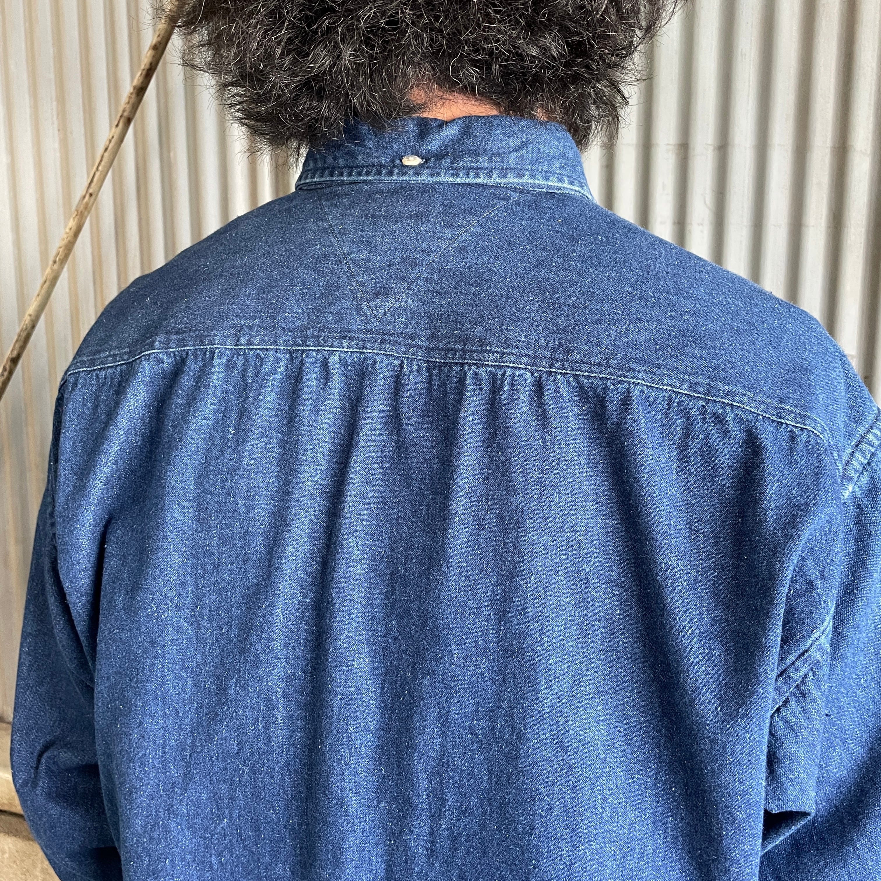 トミーヒルフィガー 90s ラガーシャツ 極厚コットン L 紺 刺繍 輸入 古着 TOMMYHILFIGAR/トミーヒルフィガー】ラガーシャツ | 古着屋KAKAVAKA