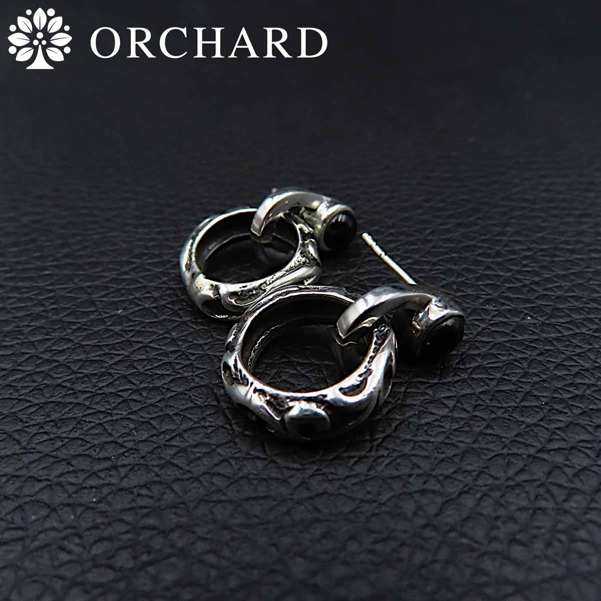 シルバー925 ピアス 両耳 メンズ レディース 925 Silver ブラック