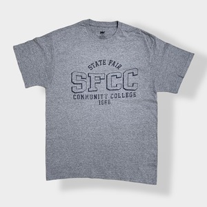 【MV SPORT】SFCC カレッジ ロゴ プリント Tシャツ ステート・フェア・コミュニティ大学 STATE FAIR COMMUNITY COLLEGE L グレー us古着