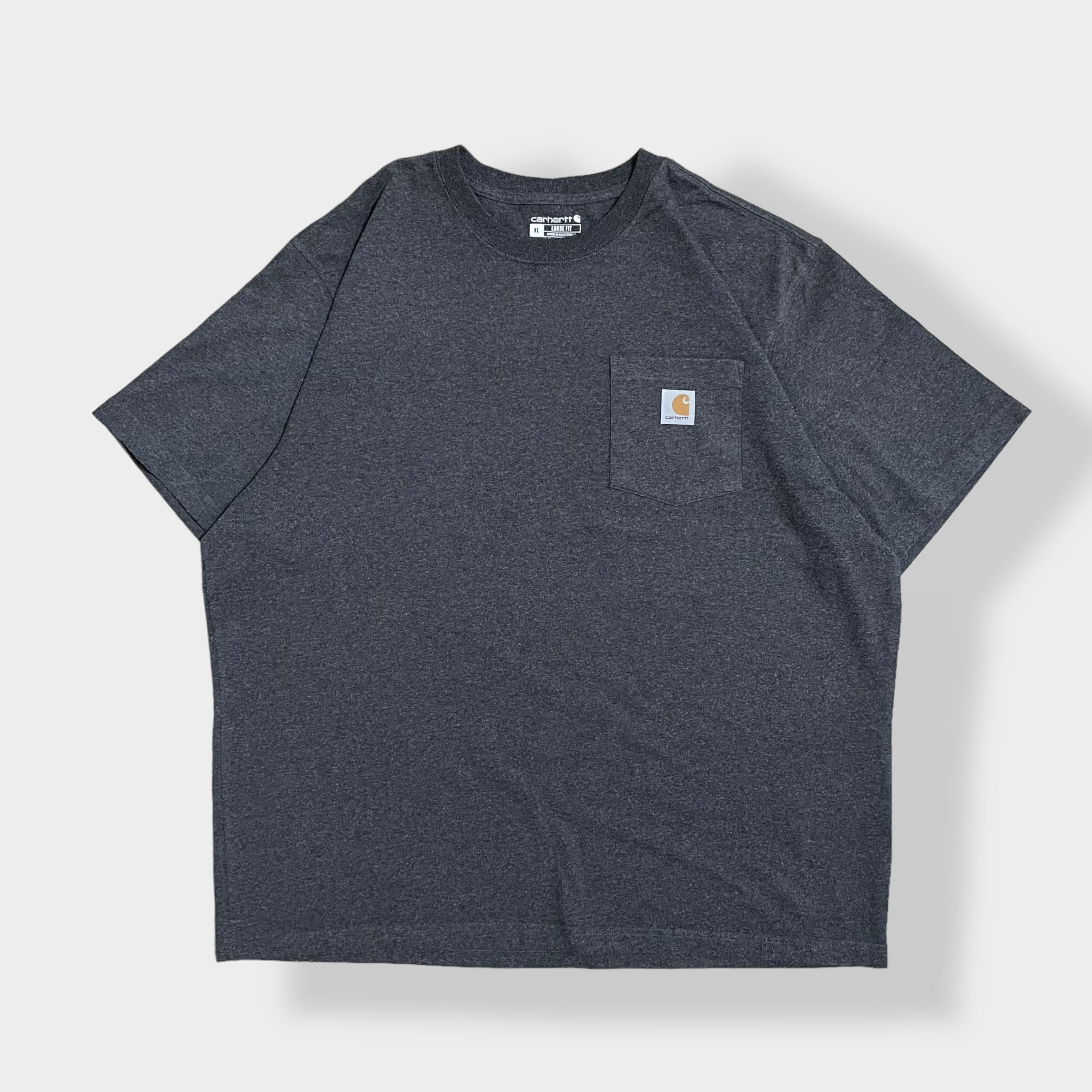 Carhartt】Cロゴ スクエアロゴ ラベル ポケット 半袖 Tシャツ