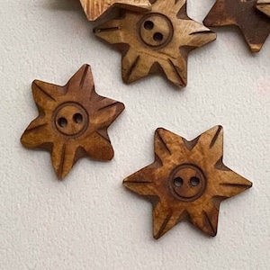 六弁花のカウボーンボタンM（25mm）
