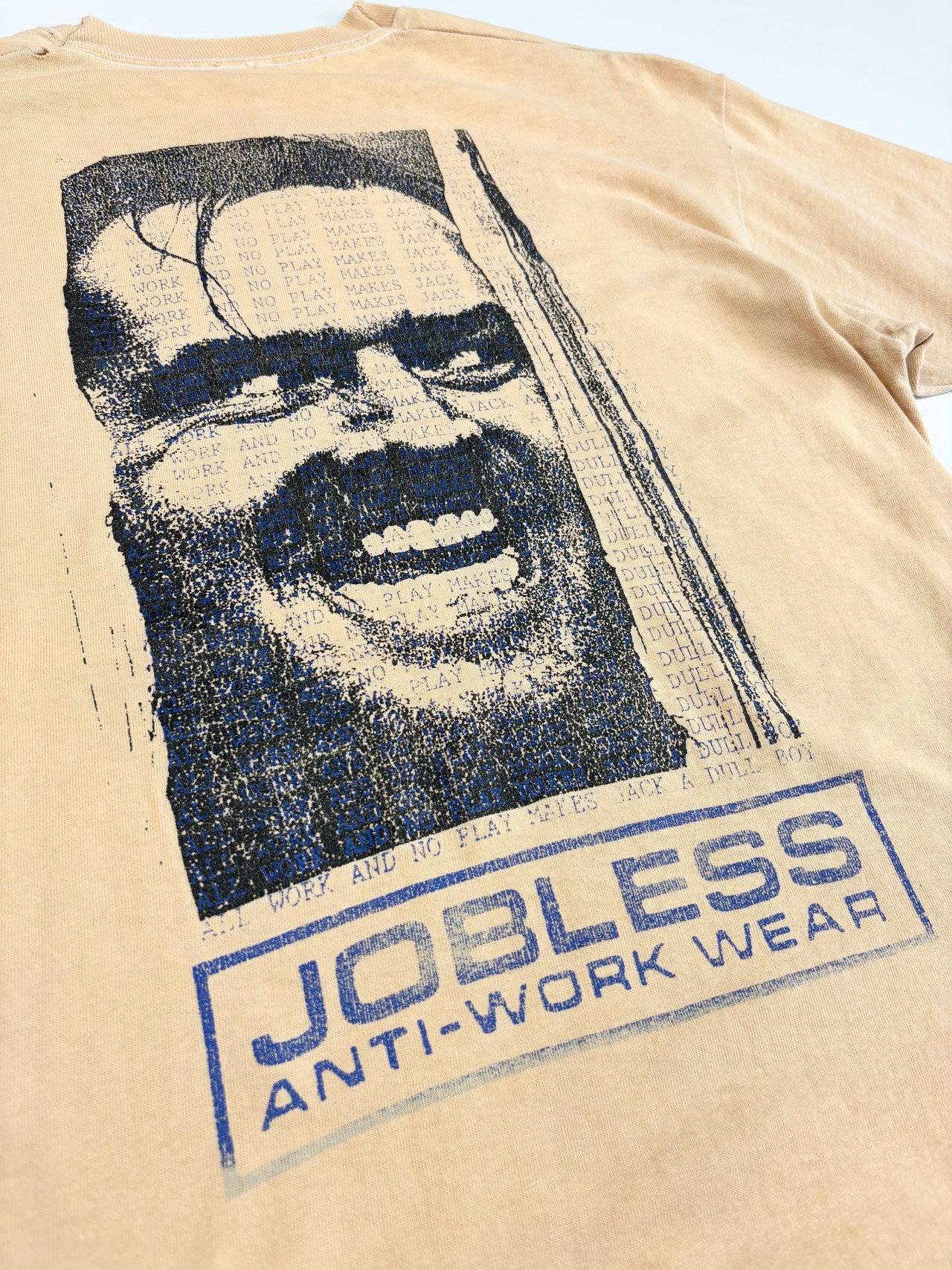 〜90s JOBLESS ANTI-WORK WEAR "SHINNING" Tee MADE IN USA Size L