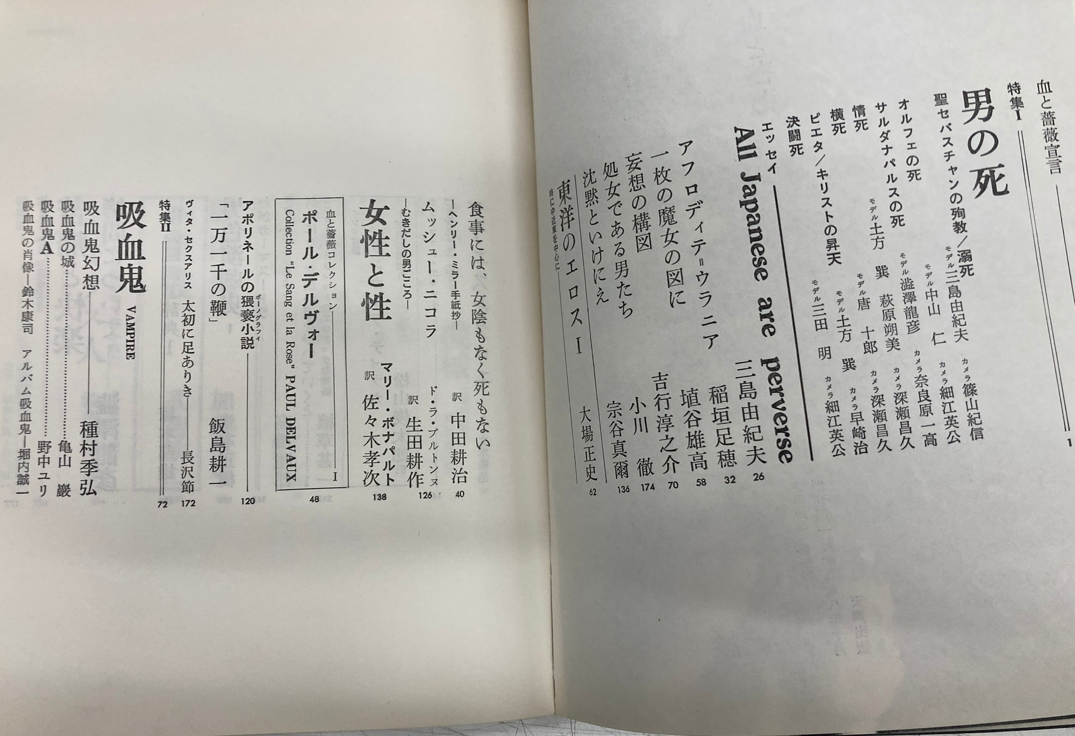 血と薔薇 創刊号と2号 澁澤龍彦 責任編集 1968-1969年 天声出版 血と薔薇 創刊号と2号 澁澤龍彦 責任編集 1968-1969年 天声出版