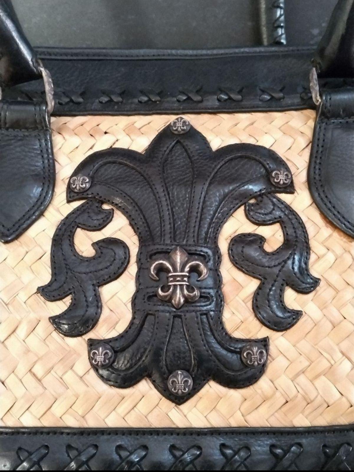 CHROME HEARTS クロムハーツ ストロー トートバッグ BSフレア オールド