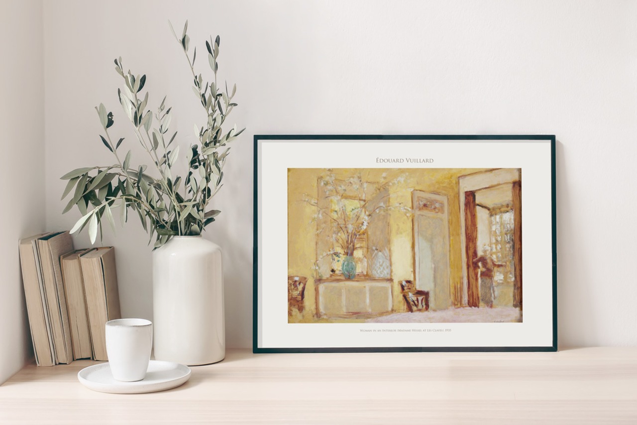 エドゥアール・ヴュイヤール Woman in an Interior (Madame Hessel at Les Clayes) 花 アートポスター 風景画 名画 絵画 ポスター アートパネル 特大 AP239 - 4
