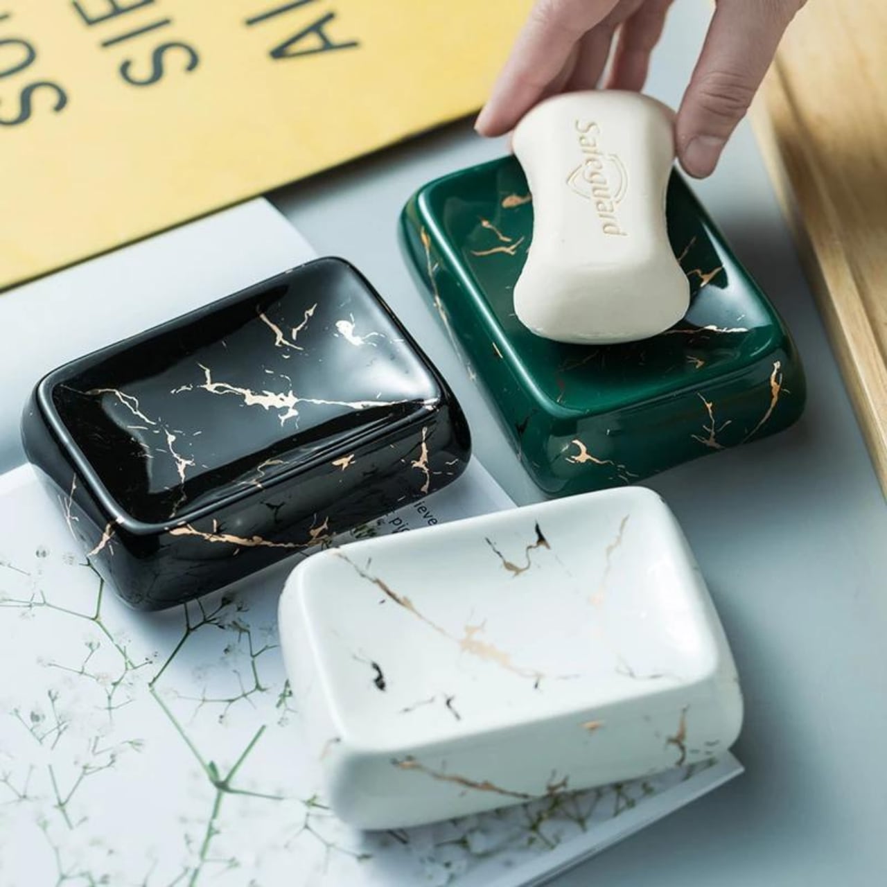 マーブル風ソープディッシュ(Bタイプ)