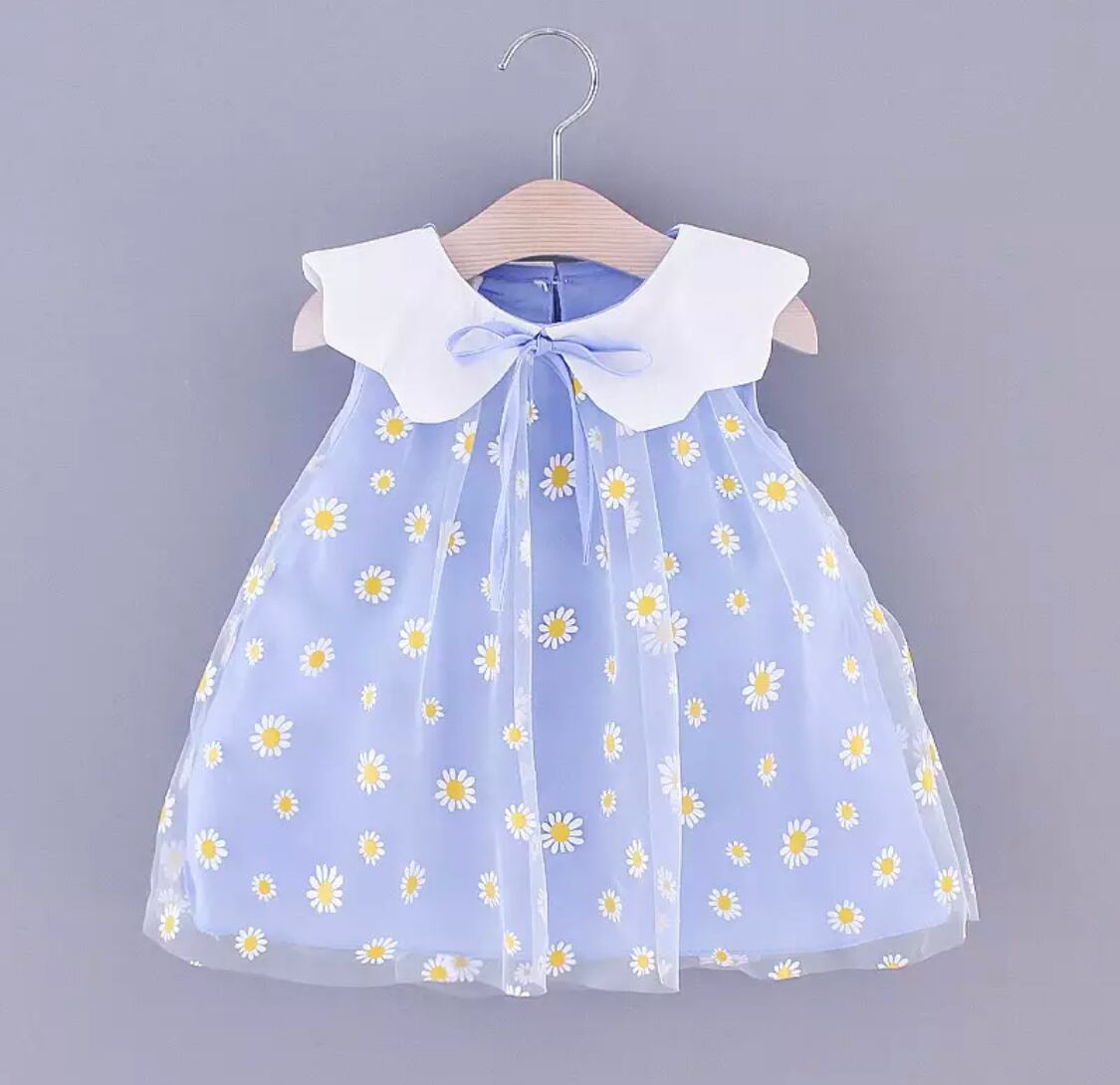 フラワードレス》》》》》ピンク　ブルー　ビックカラー　チュール　花柄　キッズフォト　ベビー　春　夏　プリンセス