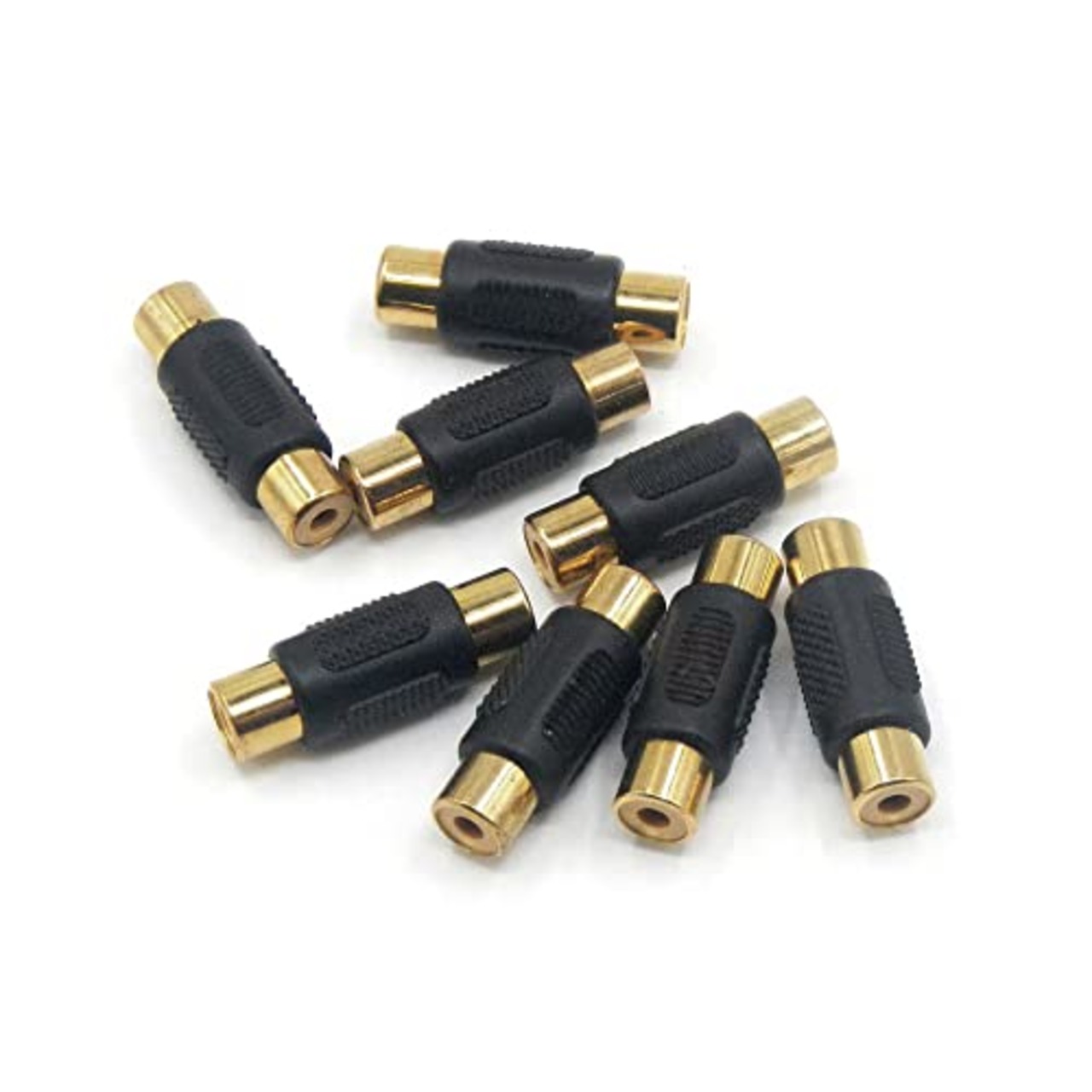 LOYELEY RCA 延長アダプタ メスメス 中継プラグ 10個セット 延長 中継 コネクタ プラグ 変換アダプタ メスメスコネクタ 金メッキ カーステレオ/スピーカー/モニターなどに