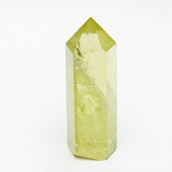 シトリンクォーツ 六角柱 シトリン ポイント 置物 一点物 142-10262