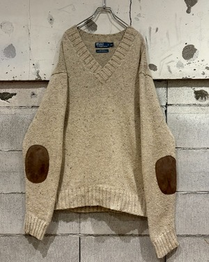 【Caka otto】“Polo by Ralph Lauren” Alpaca Blend V-Neck Knit Sweater