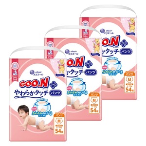 【特価処分】【パンツ Mサイズ】 グーンプラス やわらかタッチ おむつ (6~12kg) 162枚(54枚×3) [ケース販売] ≪ディズニーデザイン≫