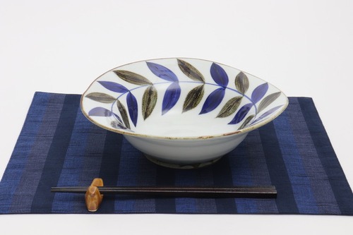 波佐見焼 翔芳窯 変形大鉢 Hasami-yaki Deformed bowl 22cm #014