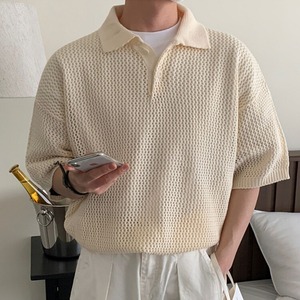 ざっくりニットポロシャツ　MT0080431