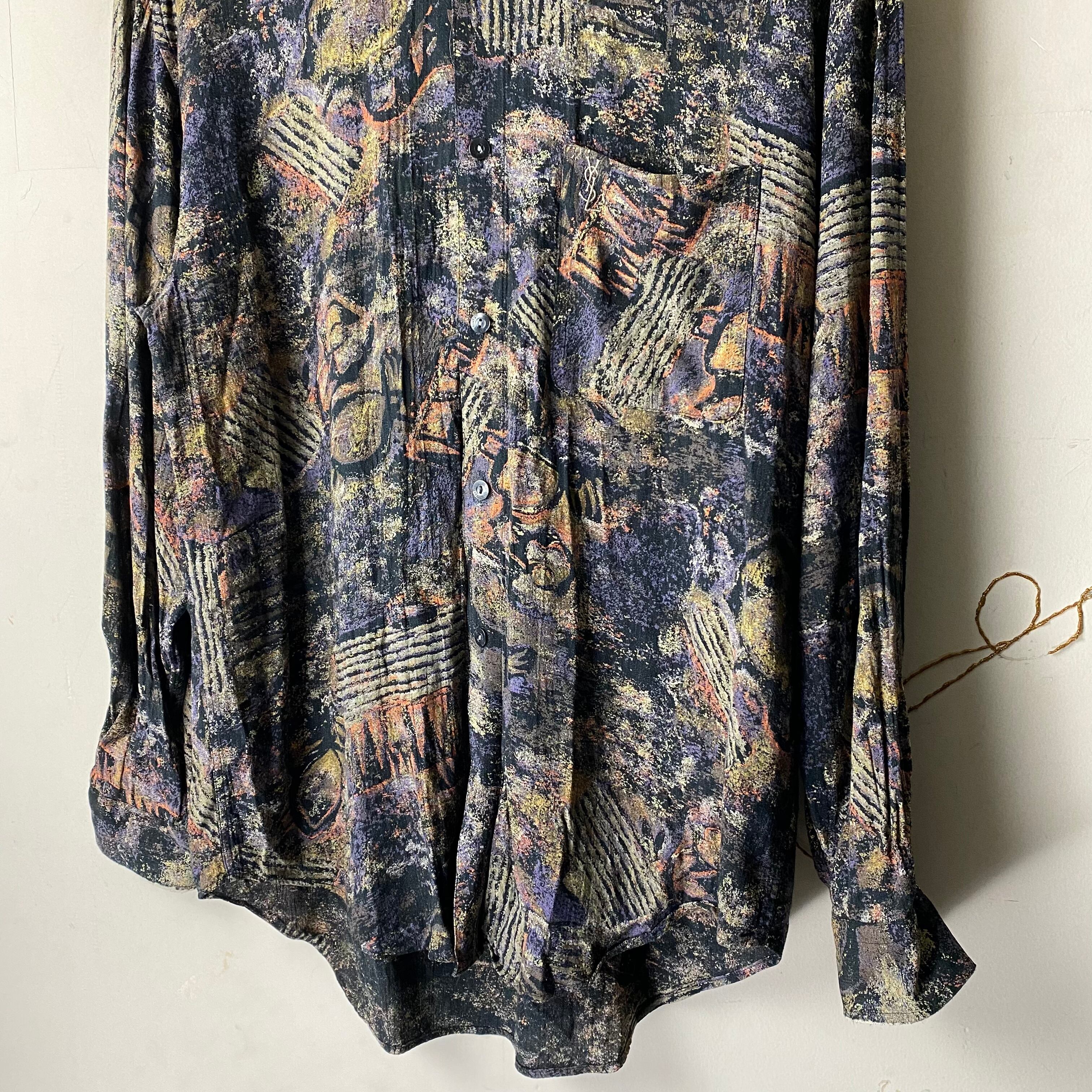 old YVES SAINT LAURENT rayon shirt | NOIR ONLINE