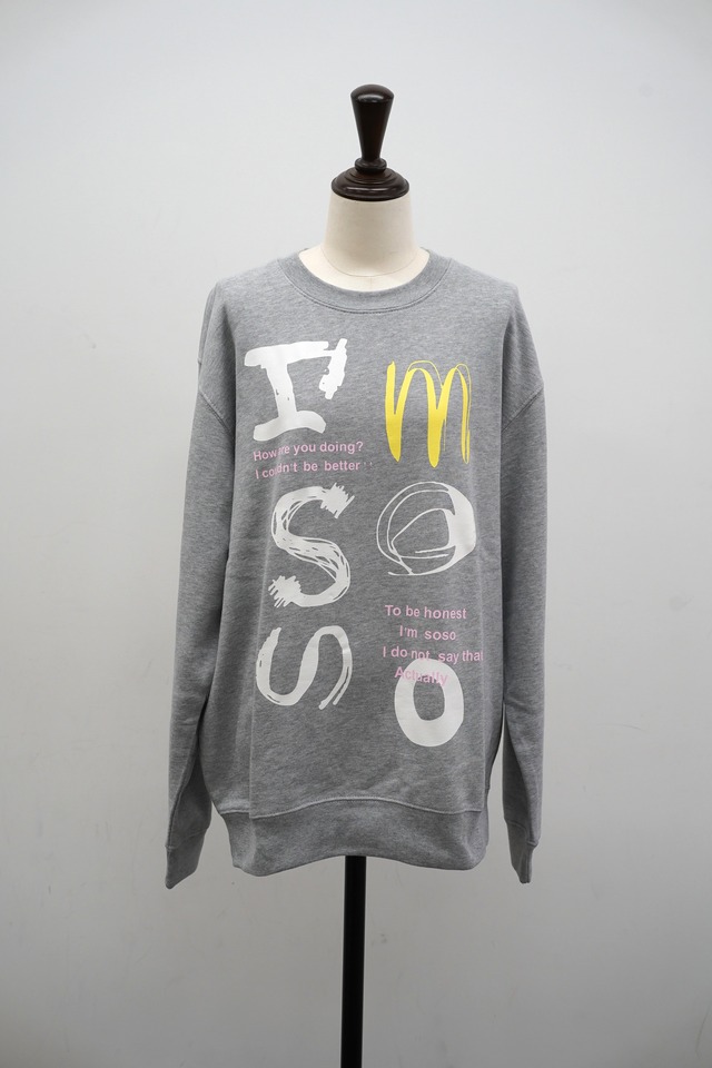 I’M SOSO TEGAKI PRINT SWEAT