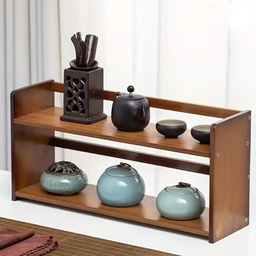 小物 収納 木製 ラック ２層 幅60cm 収納棚 化粧品収納 キッチン収納 香水 アクセサリー 玄関 北欧