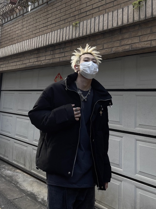 Textured Stand Up Collar Jacket 0002