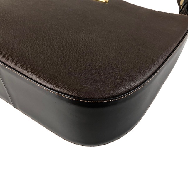 BURBERRY バーバリー ショルダーバッグ ブラウン プレートロゴ レザー ワンショルダー vintage ヴィンテージ オールド 6skns5