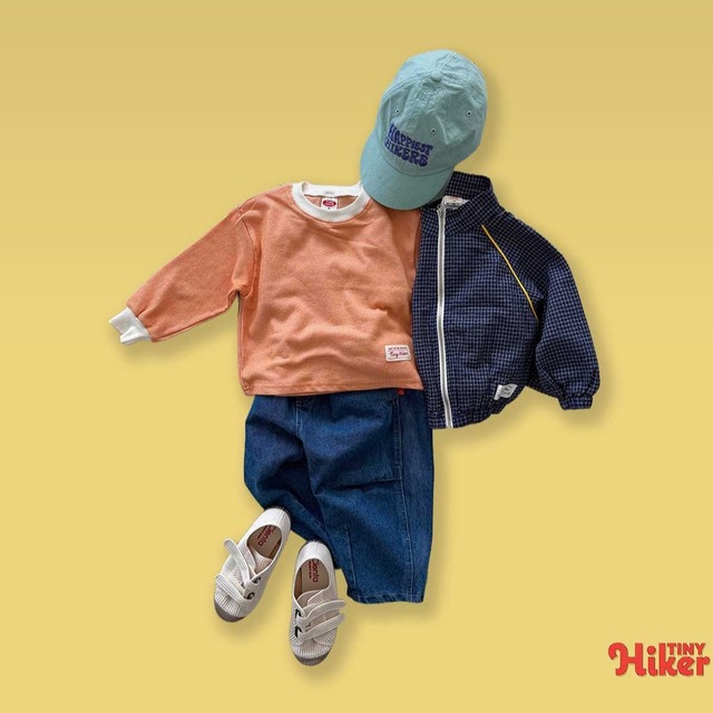 《送料無料》予約:サニーサイドアップストライプT【TinyHiker】