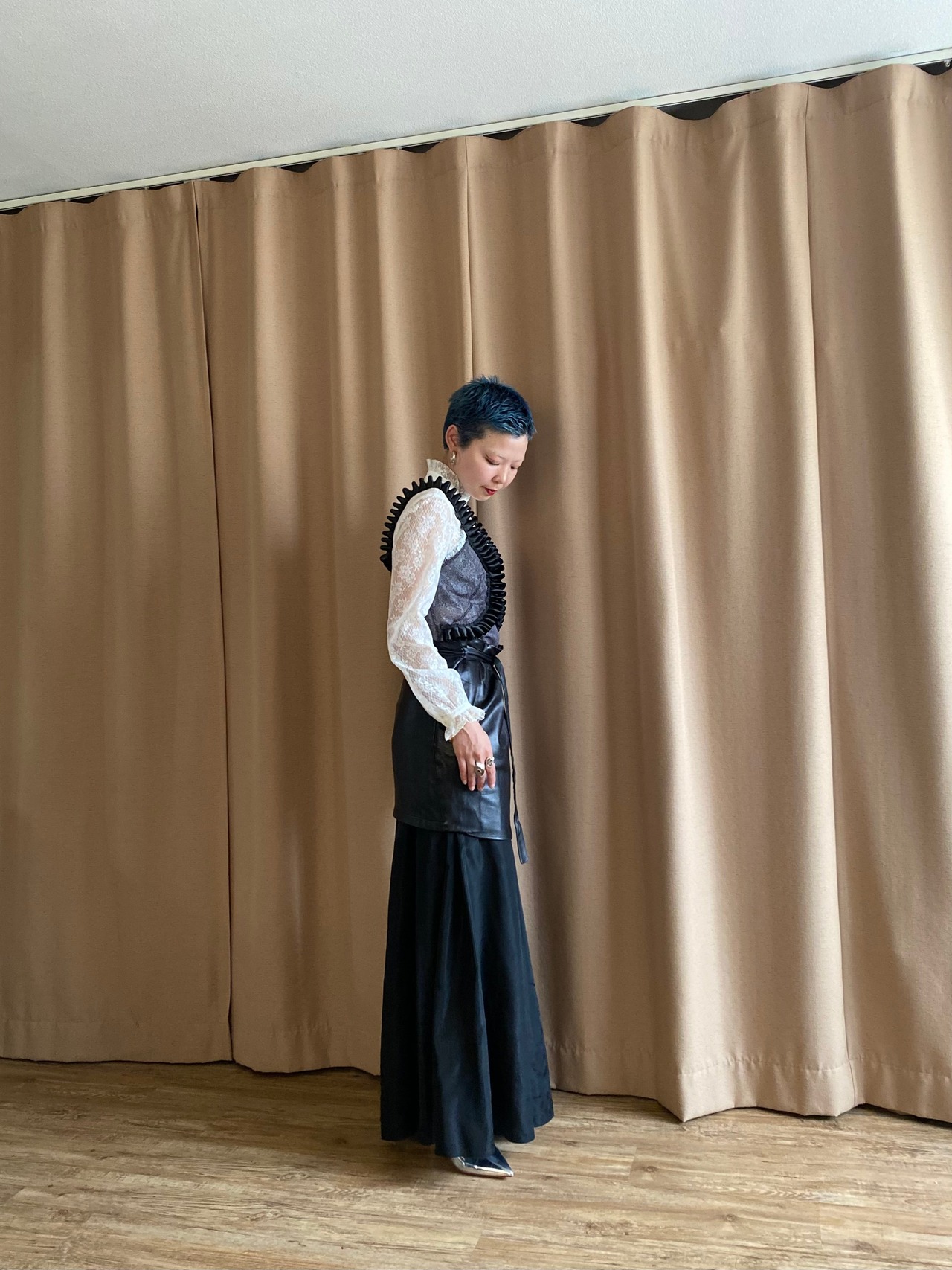 MADE IN BULGARIA lamb leather mini skirt-4213-6