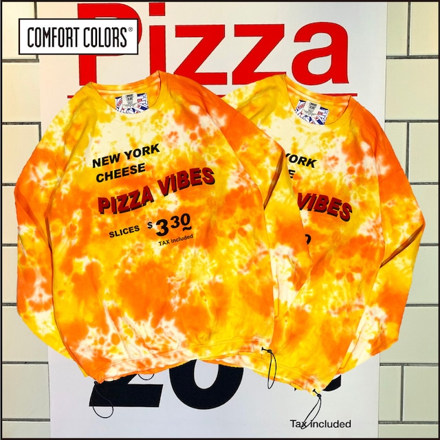 CHEESE PIZZA VIBES Tie-Dye SWEAT