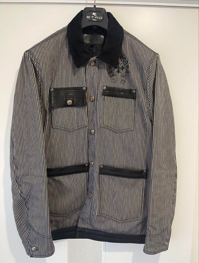 CHROME HEARTS クロムハーツ ストライプ デニム ヒッコリー柄