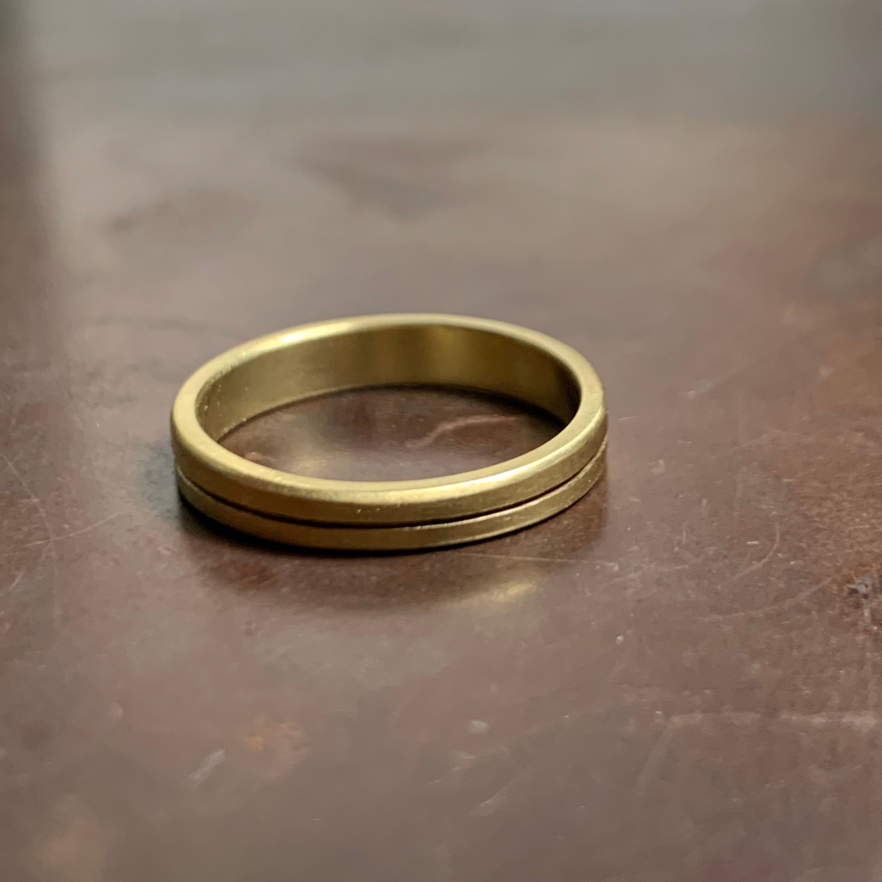 真鍮リング 溝 クロス | kisoubutu