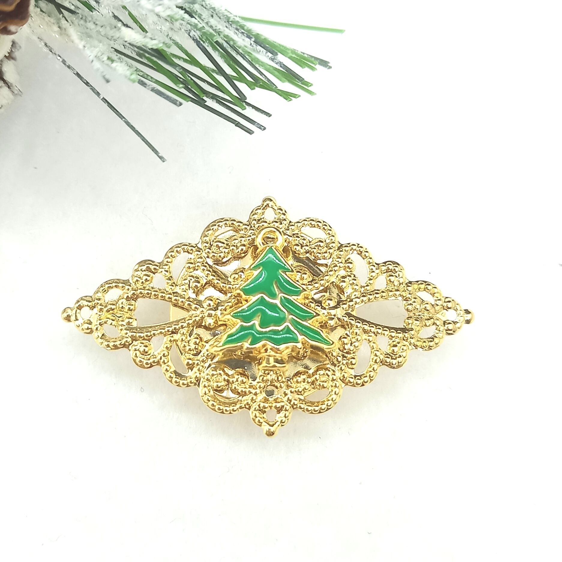 クリスマスもみの木・帯留め