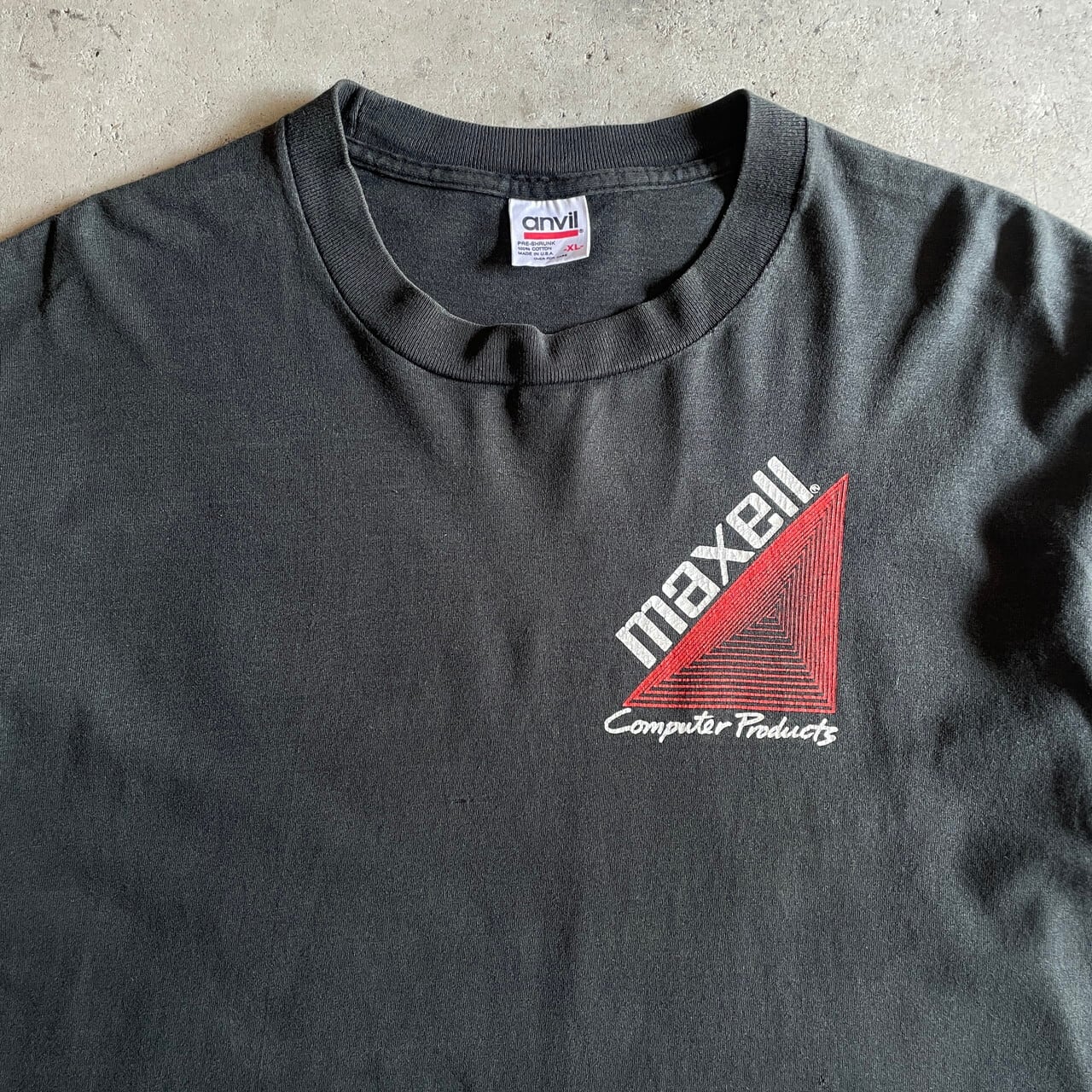 90年代 USA製 maxell マクセル IT企業ロゴ アドバタイジングTシャツ ...